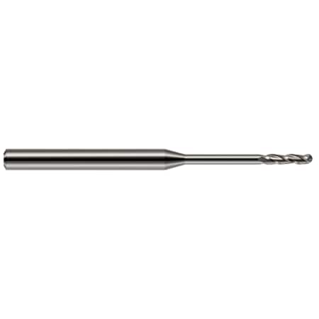 Harvey Tool Miniature End Mill - Ball - Long Reach, Long Flute, 0.1000" 14800